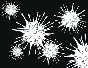 Coronavirus 2019-nCov Virus drawing illustration of worlwide epidemic illness. Corona global probelm spread viral. Cartoon comic style