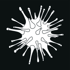 Obraz premium Coronavirus 2019-nCov Virus drawing illustration of worlwide epidemic illness. Corona global probelm spread viral. Cartoon comic style