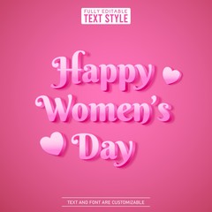 Cute 3D lovely pink romantic editable text effect