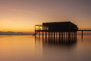 Fototapeta premium Kaiserstrand zu Sonnenuntergang