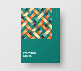 Amazing business presentation vector A4 vertical orientation front page mock up. Modern corporate report cover abstract geometric illustration design layout. Company identity brochure template.