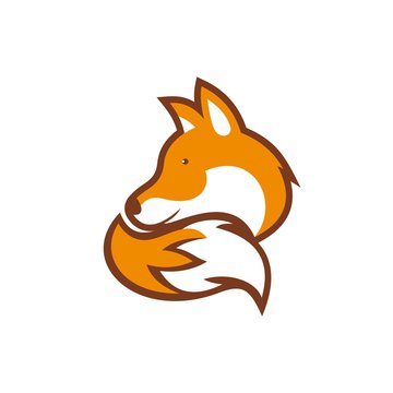 fox mascot logo design vector illustrations