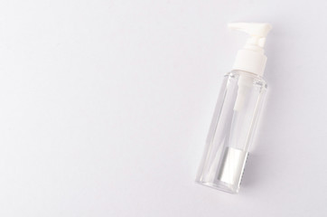 Hand sanitizer on white background. 