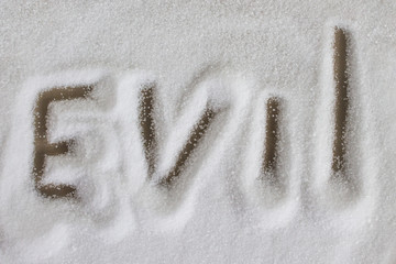 Evil, inscription on salt. Rejection of salty, diet and weight loss. Heart or pressure problems,...