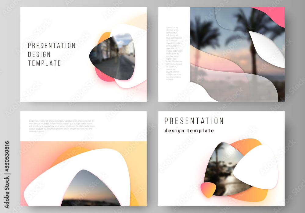 Poster minimalistic abstract vector illustration of the editable layout of the presentation slides design b
