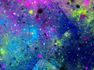 blue abstract fractal background 3d rendering illustration