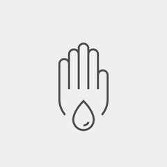 Hand wash flat vector icon. Clean hands flat vector icon