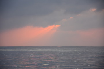 sunset over the sea