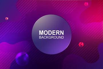 Beautiful background with abstract oval shapes, colorful balls, round frame with glitter