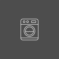 	 Washing machine flat vector icon. Laundry flat vector icon	