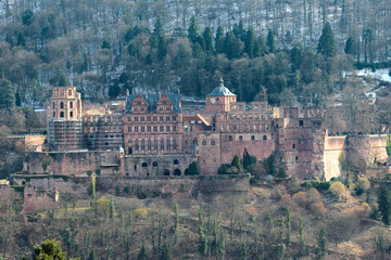 Fototapeta na wymiar Heidelberger Castle (In german Heidelberger Schloss) Heidelberg Baden-Württemberg Germany