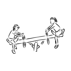 little girl on a swing