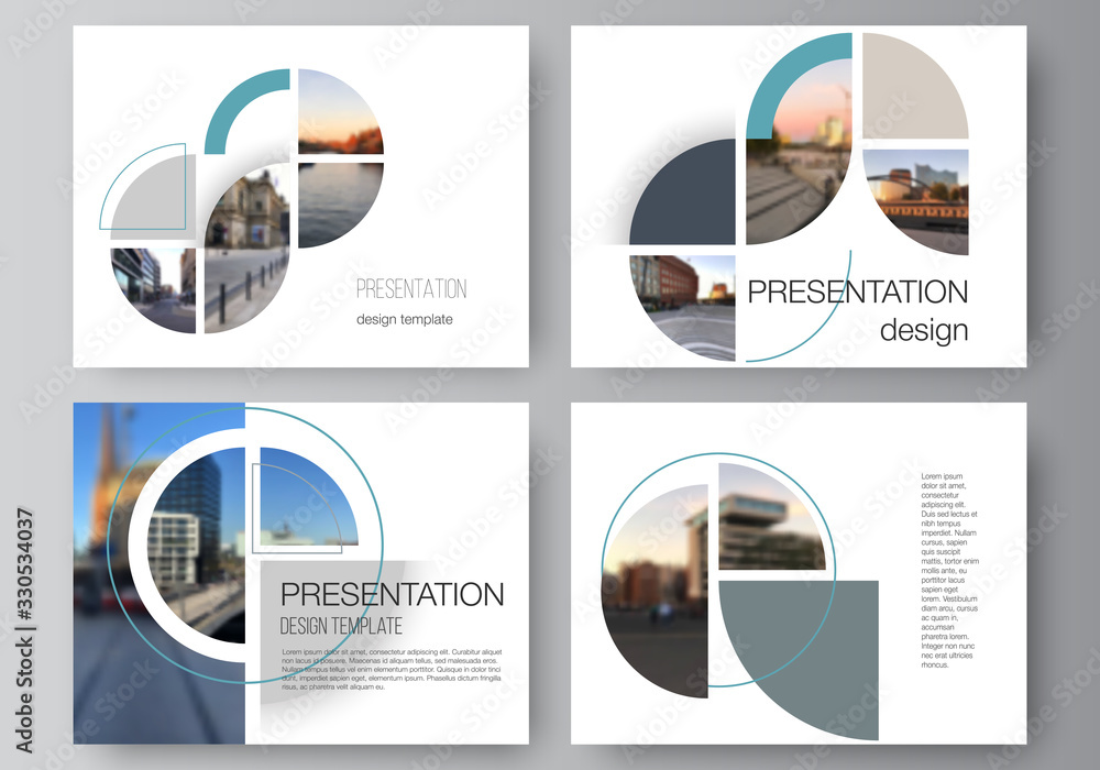 Poster vector layout of the presentation slides design business templates, multipurpose template for presen
