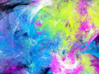 blue abstract fractal background 3d rendering illustration