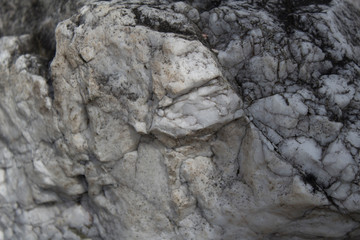 Stone texture in white quartz