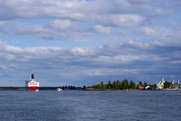 Îlot à l'arrivée d'Helsinki, Finlande