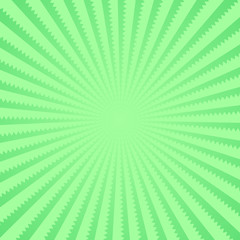 Fototapeta premium Abstract background in green tones in the form of sun rays. Vector illustration