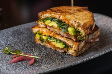 Room service sandwiches and burgers