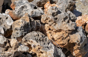 Decorative rock stones for sale at the gardens store