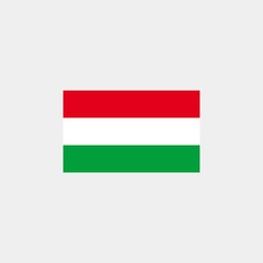 Hungary flag. Vector illustration on gray background. The european union flag