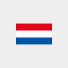 Netherlands flag. Vector illustration on gray background. The european union flag