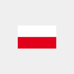 Poland flag. Vector illustration on gray background. The european union flag