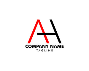 Initial Letter AH Logo Template Design
