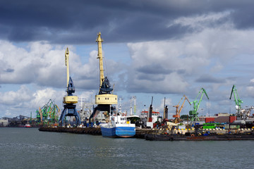 Fototapeta premium Port de Klapeida, Lituanie