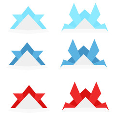 イラスト素材　おりがみ　折り紙　兜　端午の節句　ベクター