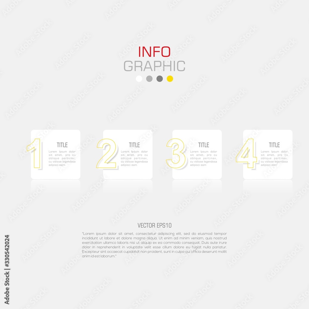Fototapete business data visualization. infographic element with icons and options or steps. can be used for pr