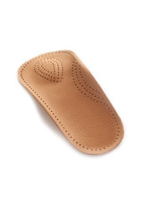 Isolated orthopedic insole on a white background. Treatment and prevention of flat feet and foot diseases. Foot care, comfort for the feet. Wear comfortable shoes. Medical insoles.