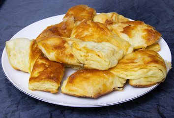 puff pastry cookies in the shape of a butterfly