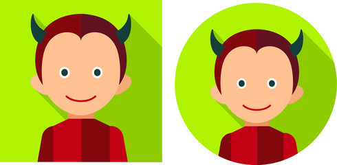 Hipster Halloween Flat Avatar