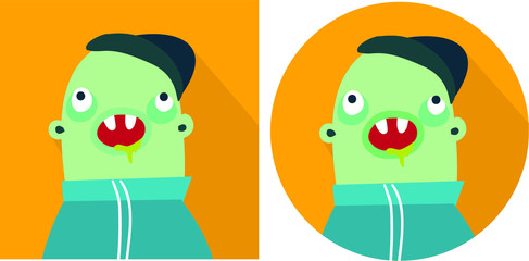 Hipster Halloween Flat Avatar