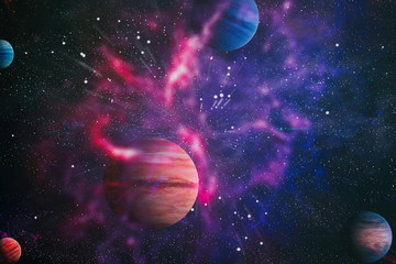 Deep space many light years far from planet Earth. Elements of this image furnished by NASA.