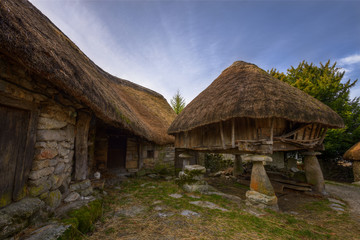 Fototapeta na wymiar Picturesque Rural Homes called Palloza
