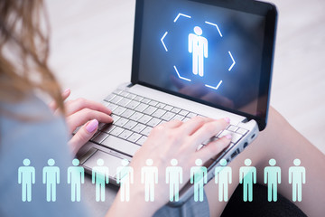 Online recruitment and job search concept