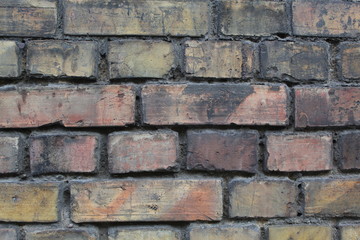 old red brick wall background
