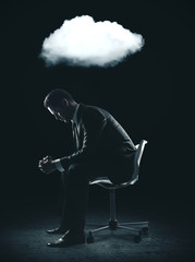 Businessman sitting on chair