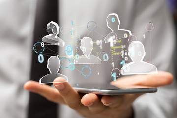 abstract social network scheme, which contains business people