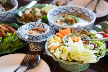 variety of Thai food