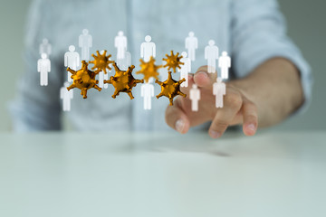 COVID-19 Business Finance Crisis Concept. Coronavirus Danger Pandemic. Global stress of world .