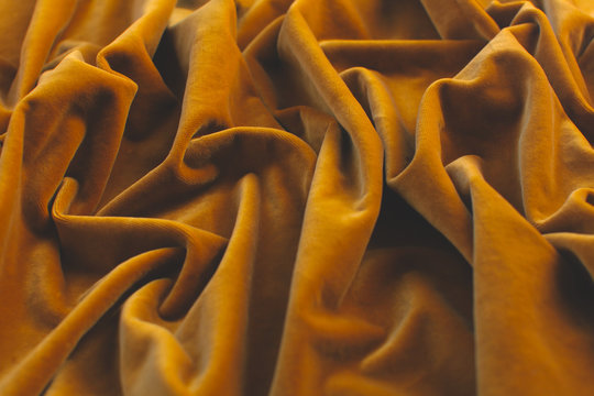 Yellow Velvet Fabric Texture