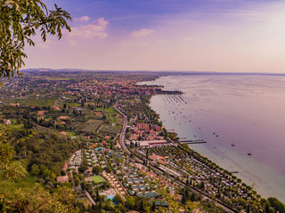 View of Bardolino on Lake Garda in Italy