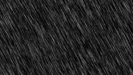 Intense Rain overlay isolated in black background for depth creation