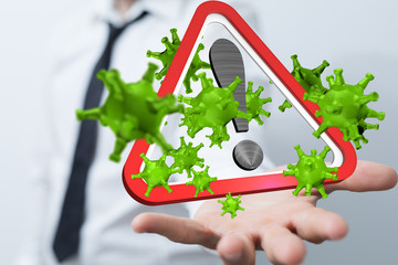 COVID-19 Business Finance Crisis Concept. Coronavirus Danger Pandemic. Global stress of world .