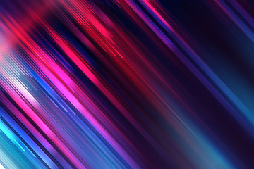 Dark abstract futuristic background. Neon glow, light lines, shapes. UV radiation. Empty Stage...
