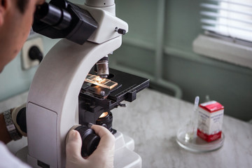 Laboratory tests for the presence of coronavirus COVID-19. Blood test in the hospital.