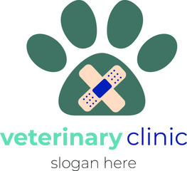 Logotipo para clínica veterinaria. Ilustración vectorial