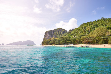 Beach of so called "Helicopter Island", next to El Nido, Palawan, Philippines